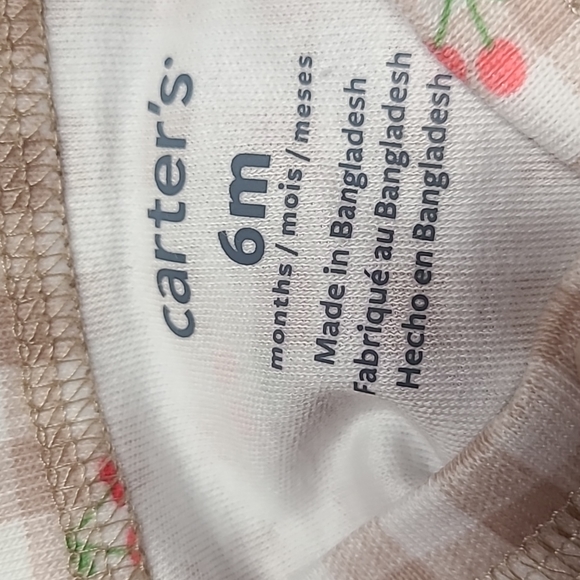 CARTERS BRAND GIRLS SNAP ONE PIECE WITH FEET SIZE 6 MONTHS - Picture 4 of 7